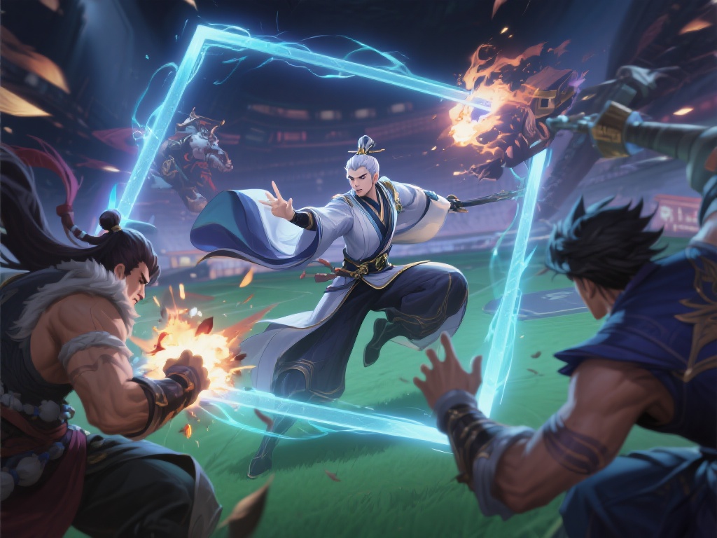 奕星大招框住孙策,ES集火将其击杀拿到一血 英雄对战的每一个细节都关系胜败,而奕星一